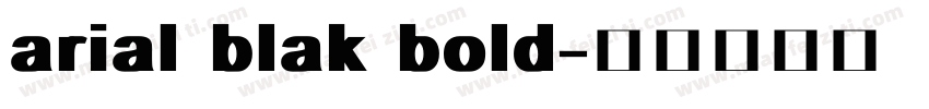 arial blak bold字体转换